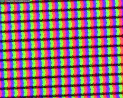 Slightly grainy, matte IPS subpixels