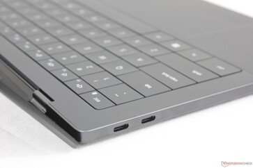 Hinge rigidity is firm and uniform, but angle is limited to a maximum of only ~140 degrees