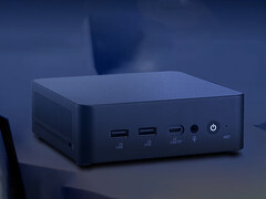 The VM61 can be powered via a USB-C port. Pictured: a promo picture showing the front of the mini PC.
