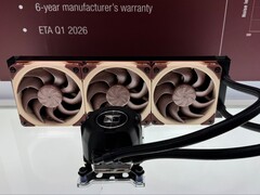 The AIO CPU cooler from Noctua showcased at Computex 2025. (Image source: Computerbase)