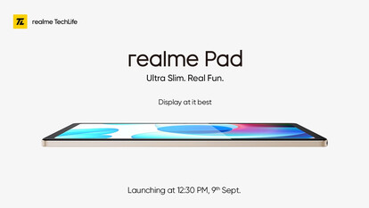 Realme Pad display. (Image source: Realme)