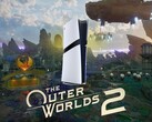 The Outer Worlds 2 banner with PS5 Pro is shown (Image source: Xbox Gaming, Sony PlayStation with edits)