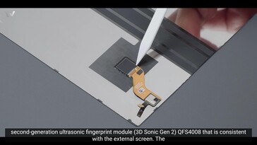 Vivo X Fold3 Pro: Ultrasonic fingerprint sensor under the Flex display.