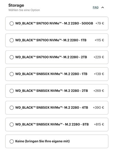 Frameworks SSD prices until yesterday