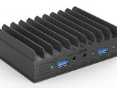 The fanless enclosure has a 0.98-inch profile, and the radiator fins add 0.3 inches on top. (Source: Compulab)