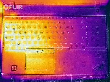 Temperature development upper side (load)