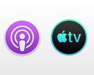 The alleged new app icons for discrete Apple Podcast and TV apps. (Source: 9to5Mac)