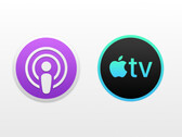The alleged new app icons for discrete Apple Podcast and TV apps. (Source: 9to5Mac)