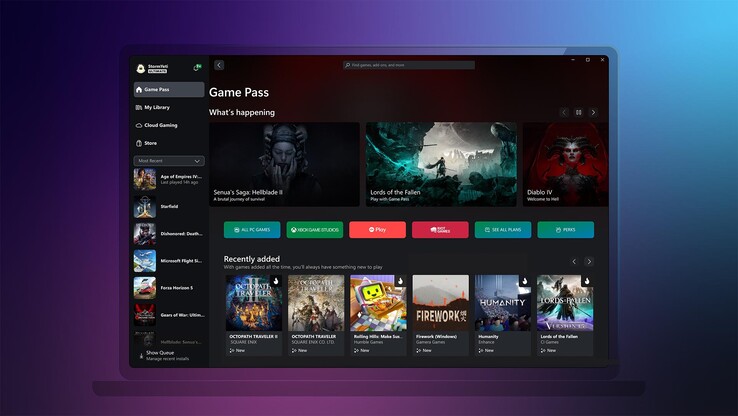 New Xbox app UI on PC (image via Xbox)