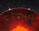 An artist's illustration of the lumps within Mars' mantle (Image source: NASA and JPL-Caltech; cropped)