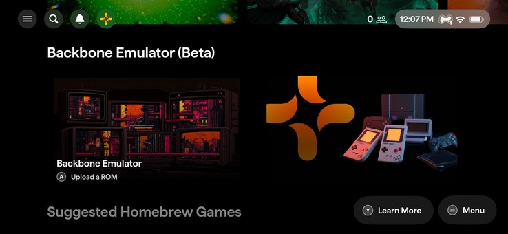 The Backbone app now has a built-in emulator for playing retro games. (Image source: Backbone)