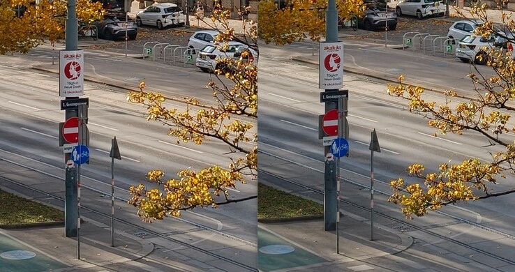This comparison also raises questions: On the left is a crop from the 12MP shot, on the right from the 30MP photo.