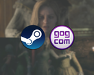 Screenshots from both Remothered games, with Steam and GOG logos on top.