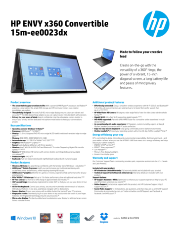 Envy x360 15 (AMD specifications)