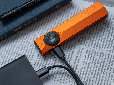 The Olight ArkPro Ultra can be charged through its USB-C port.