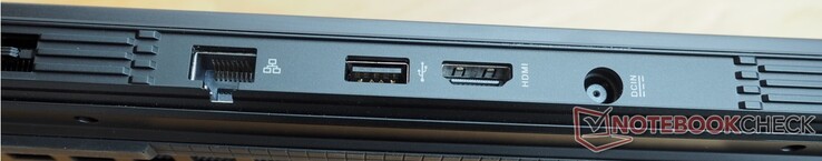 On the rear: RJ45 Ethernet, 1x USB-A 3.2 Gen 1, HDMI 2.0, power port
