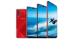 The Samsung Galaxy A70s in red. (Source: Samsung)