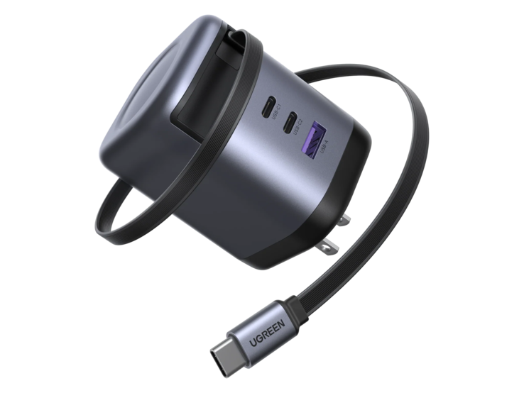 The Ugreen Nexode 100W Charger with Retractable USB-C Cable. (Image source: Ugreen)