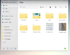 The new file explorer design looks to be inspired by the Linux KDE interface. (Source: Instagram)