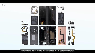 Vivo X Fold3 Pro: All components of the Vivo foldable.