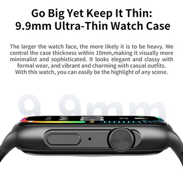 The Lenovo smartwatch is quite thin