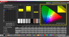 CalMAN ColorChecker (profile: Standard, target color space: P3)