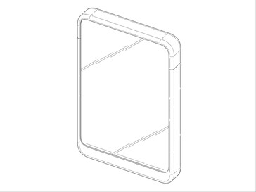 Front of the alleged Samsung rollable phone as per reported patent. (Image source: DomoAI and xleaks7)