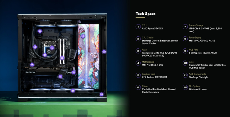 Specifications for the Starforge Terraria pre-built PC