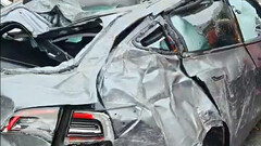 The Model Y passengers survived multiple flips (image: zhongwen2005/X)