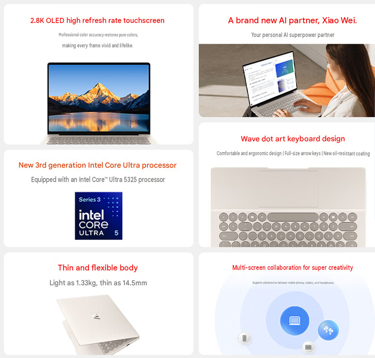 Core highlights of the laptop (machine translated)