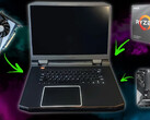 The DIY gaming laptop with desktop hardware doesn't have a battery, thought (Image source: Socket Science)