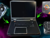 The DIY gaming laptop with desktop hardware doesn't have a battery, thought (Image source: Socket Science)