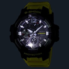 The Casio G-Shock Gravitymaster GRB300RY-1A9 has dual-time display and solar charging. (Image source: Casio)