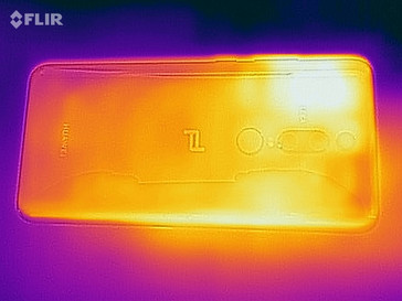 Heat-map of the rear of the device under load