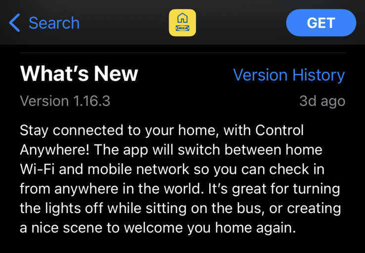 A Control Anywhere feature is being rolled out to the IKEA Home Smart app. (Image source: IKEA)