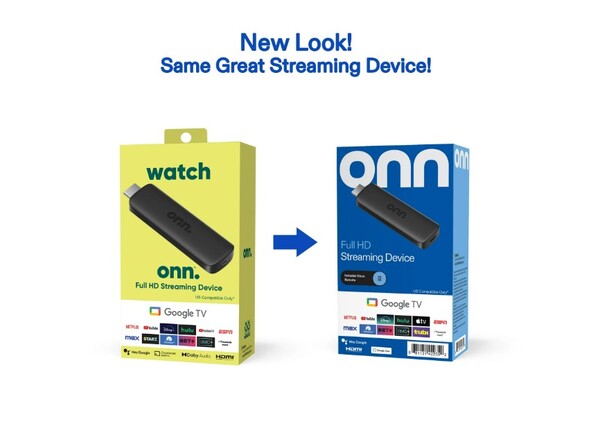 The Onn Full HD released in 2023 also ships in a new retail box. (Image source: Walmart)