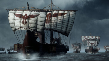 An image showing ships in Ryse: Son of Rome.