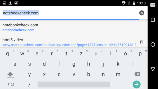 Keyboard landscape mode