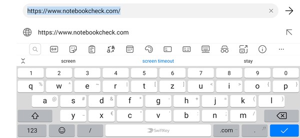 Keyboard landscape mode