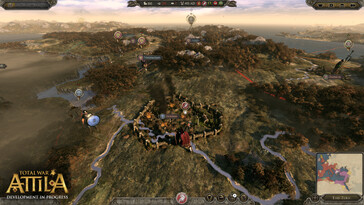An image showing the world map and cities in Total War: Attila.