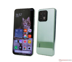 The Xiaomi 13T Pro may look roughly the same from the front as the Xiaomi 13, pictured. (Image source: NotebookCheck)