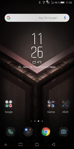 Default home screen