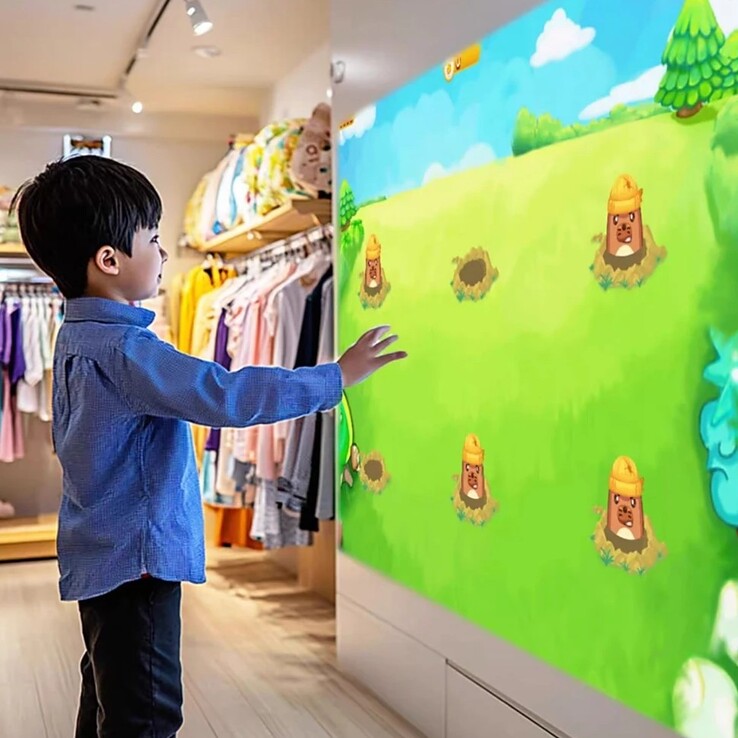 The BenQ B7100 Interactive Game Projector has preloaded interactive games (pictured). (Image source: BenQ, edited)