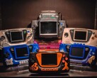 A collection of SEGA Game Gears pictured