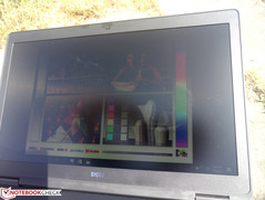 Outdoors under direct sunlight