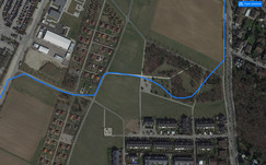 GPS test – Nokia 1: Route through a wooded area