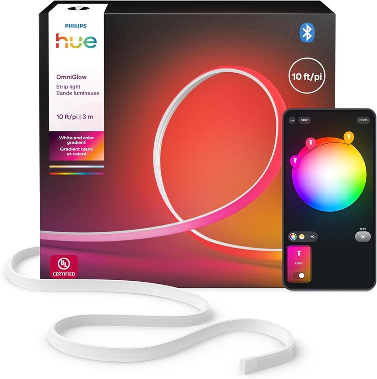 The Philips Hue Hue OmniGlow strip light 10 ft (3 m). (Image source: Philips Hue)