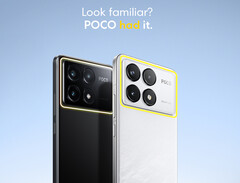 Poco highlights that it had phones with stretched camera bars on the back before Apple launched the iPhone 17 Pro phones. Pictured: the back of F6 Pro. (Image source: Poco)