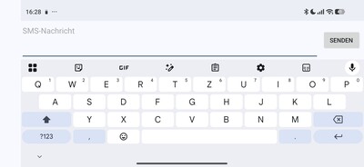 Keyboard in landscape
