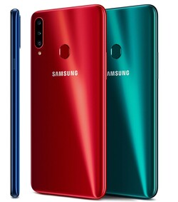 Colors of the Samsung Galaxy A20s, but in Germany only black is available